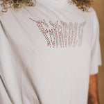 Polera Oversize Fotafola Strass Red